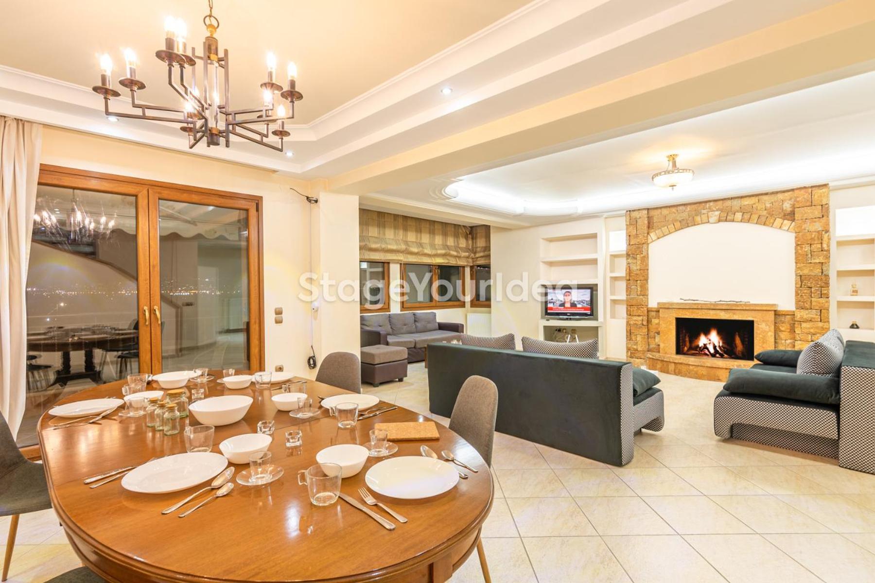 Luxury Appartment, Only 7 Minutes From Thessaloniki Airport And 15 Minutes From City Center ,For 8-23 People Also For Gatherings And Parties Neon Rysion Dış mekan fotoğraf