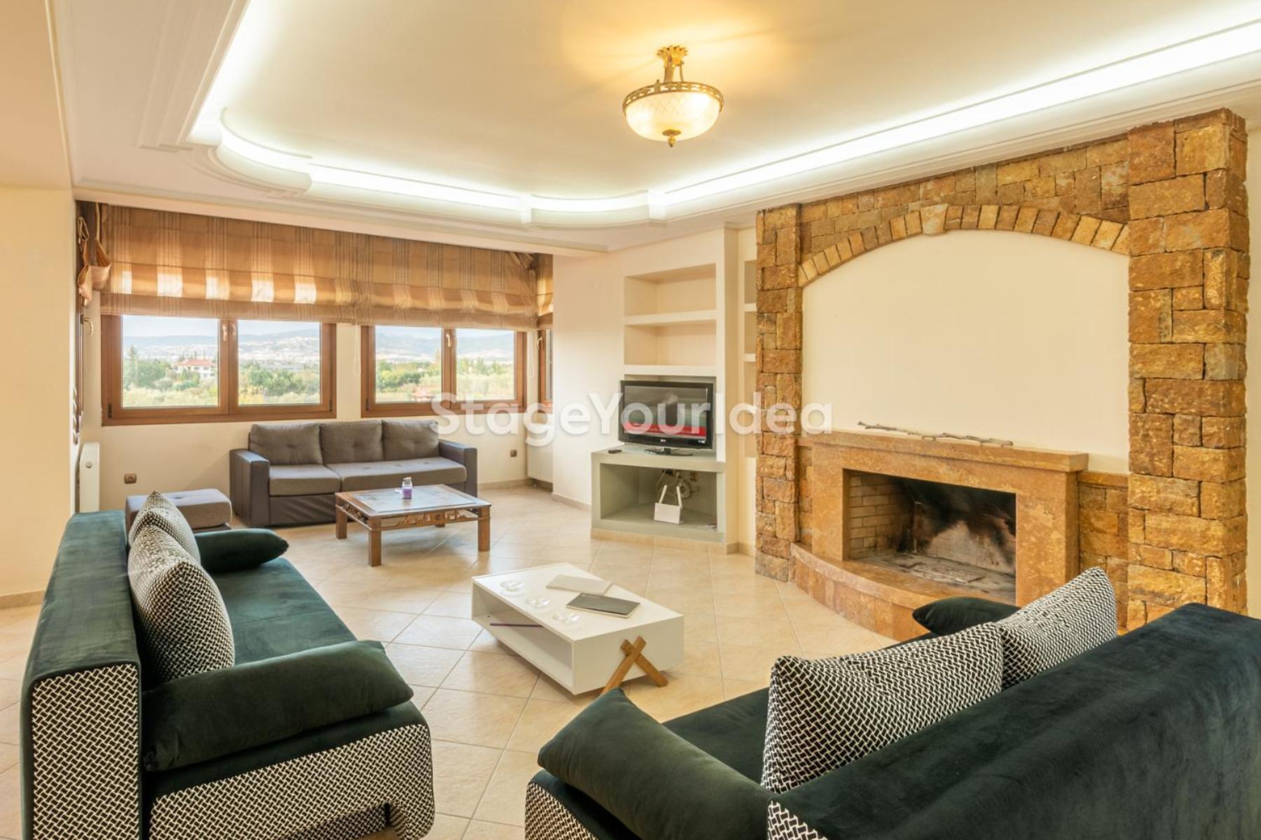 Luxury Appartment, Only 7 Minutes From Thessaloniki Airport And 15 Minutes From City Center ,For 8-23 People Also For Gatherings And Parties Neon Rysion Dış mekan fotoğraf